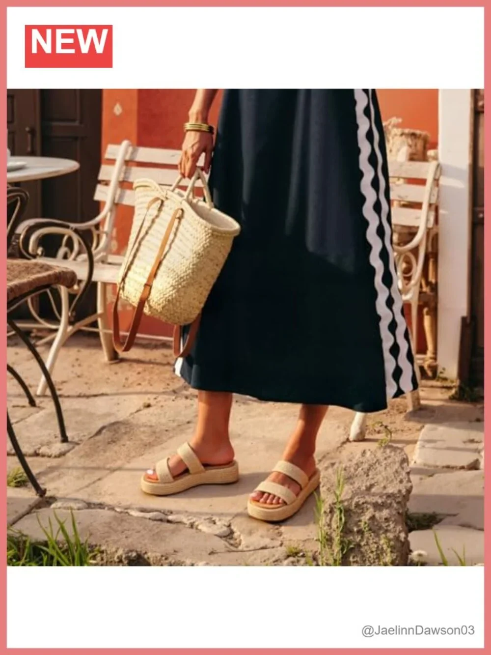 Platform Sandals Slip on Espadrille Wedges Slides Flatform Open Toe Beach